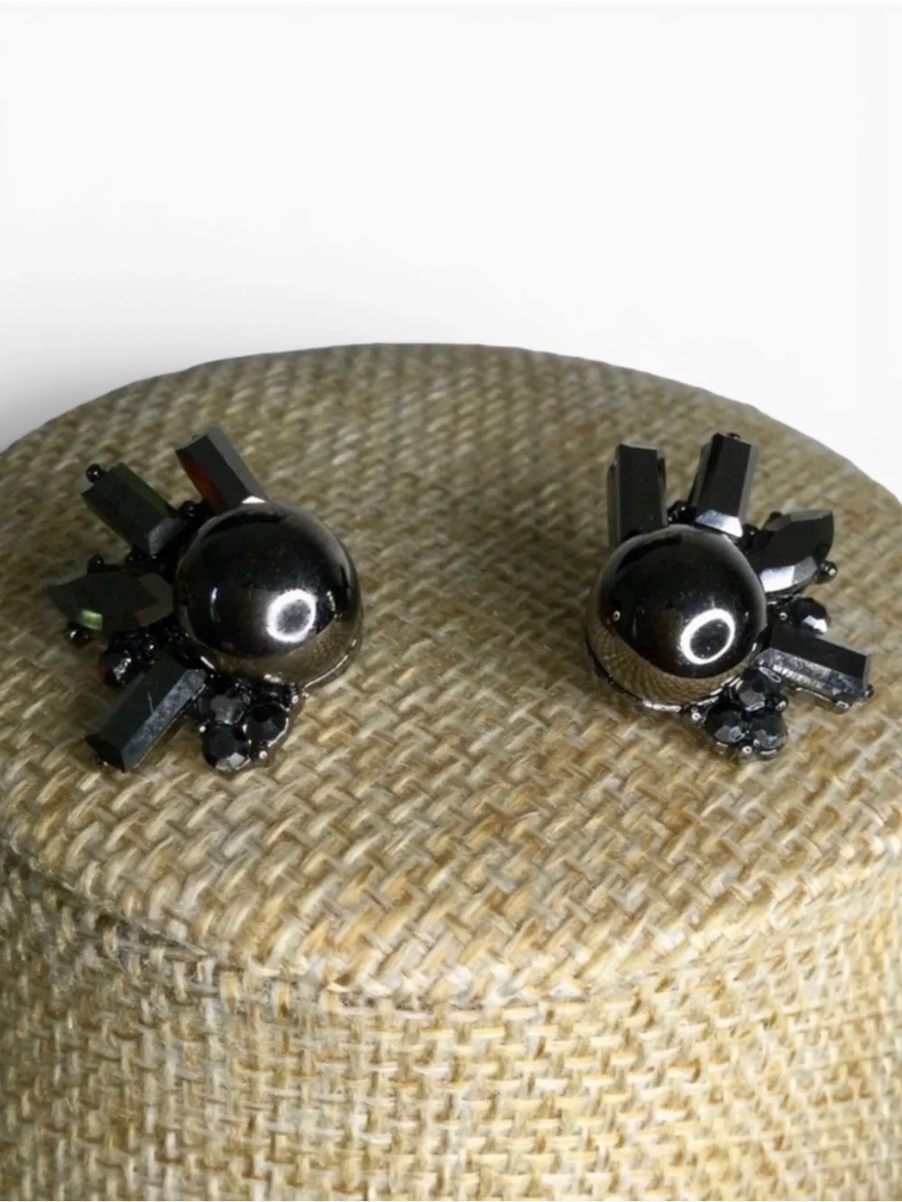 Vtg Y2K Gothic Romantic Black Multi‑Chain Necklace & Coordinating Earrings Set - Picture 6 of 12